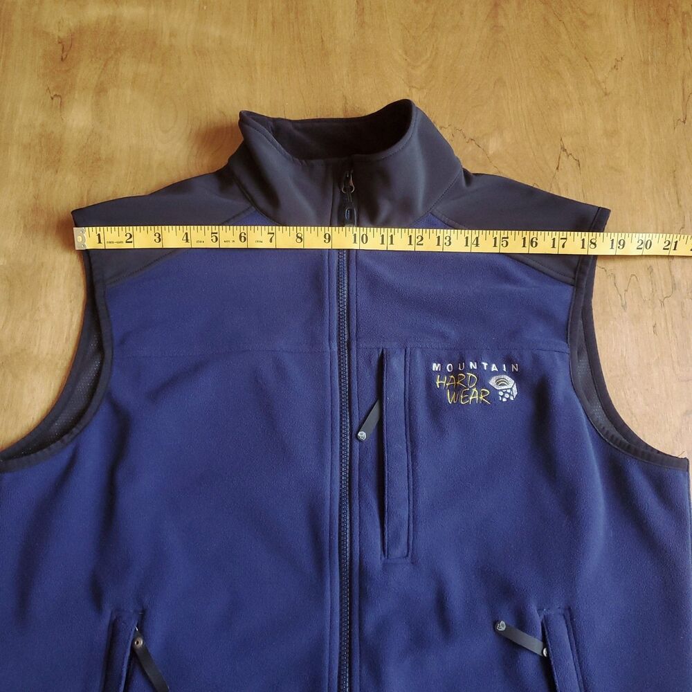 Mountain Hardwear Fleece Vest Mens L Blue Windstopper Outdoor Hiking Gorpcore - Picture 6 of 7